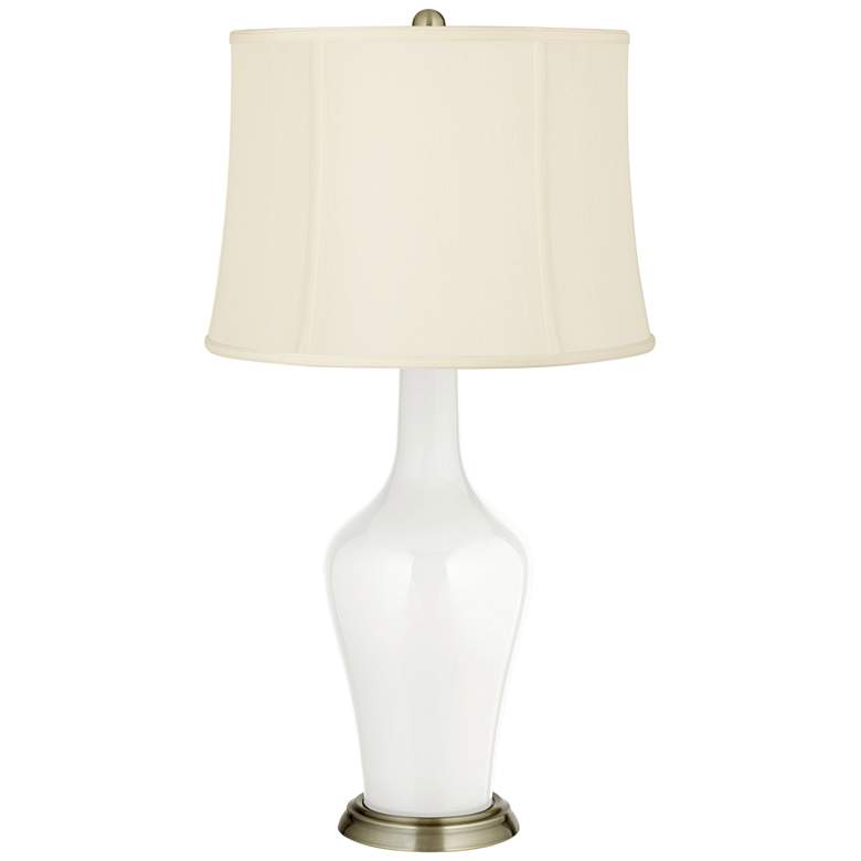 Image 2 Winter White Anya Table Lamp with Dimmer