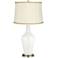 Winter White Anya Table Lamp with Scroll Braid Trim