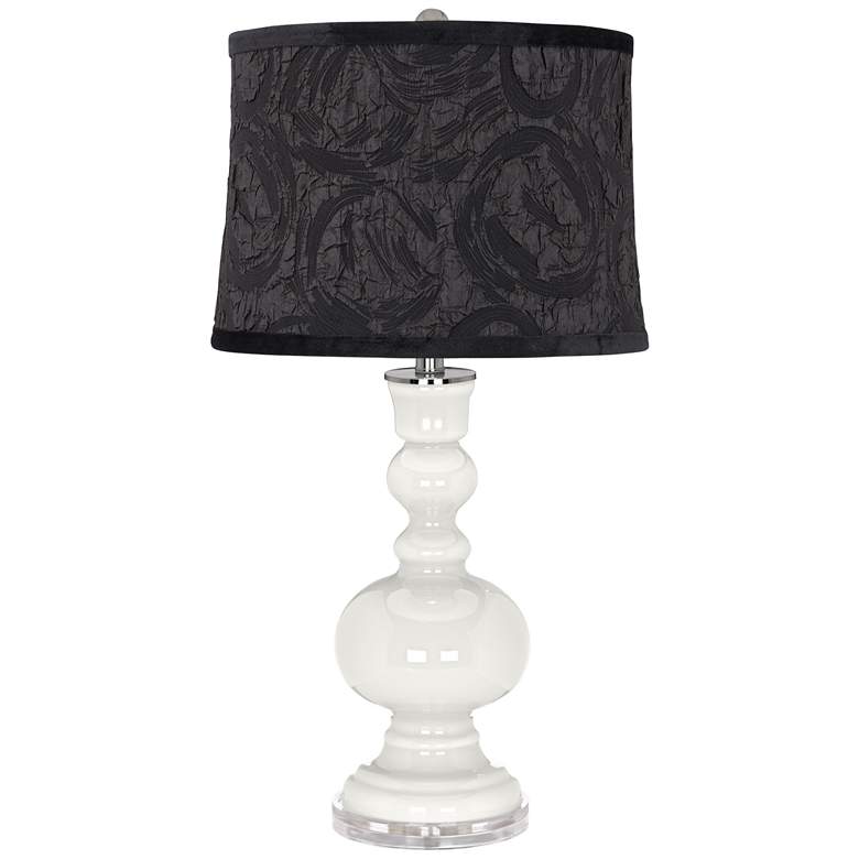 Winter White Apothecary Table Lamp w/ Sumas Black Shade