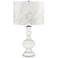Winter White Apothecary Table Lamp w/ White Gold Beading Shade