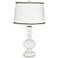 Winter White Apothecary Table Lamp with Ric-Rac Trim