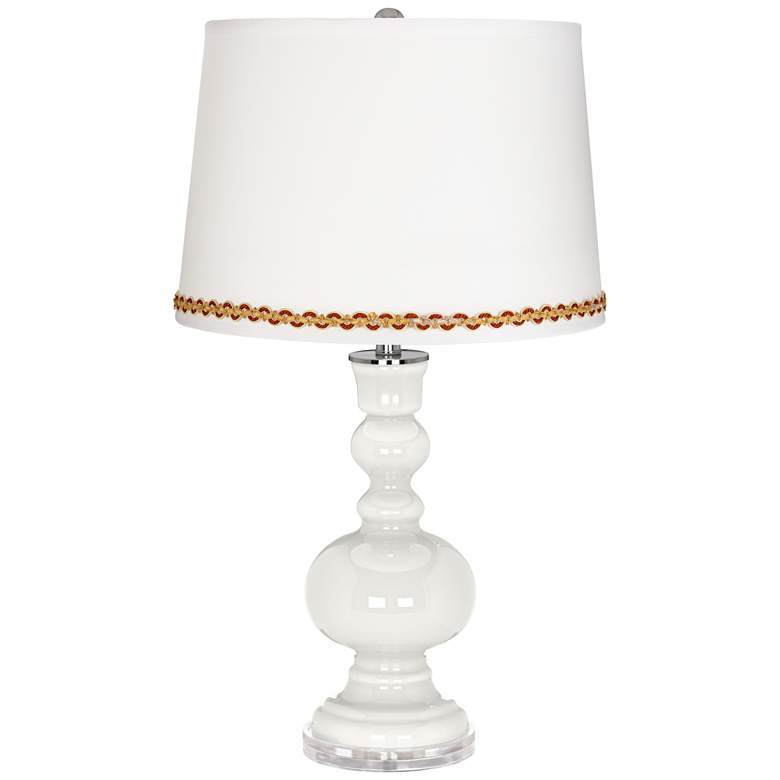 Image 1 Winter White Apothecary Table Lamp with Serpentine Trim
