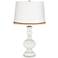 Winter White Apothecary Table Lamp with Serpentine Trim