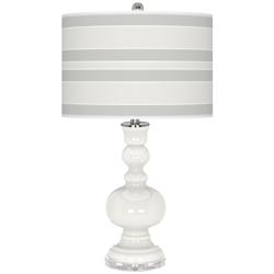 Winter White Bold Stripe Apothecary Table Lamp