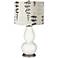 Winter White Branches Drum Shade Double Gourd Table Lamp