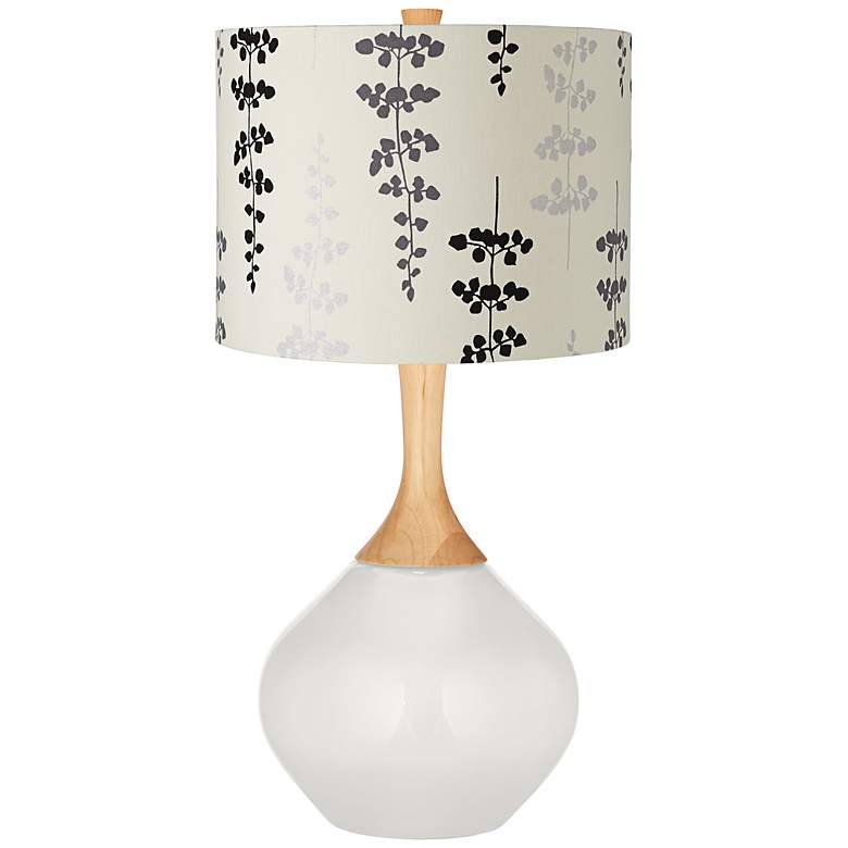 Image 1 Winter White Branches Drum Shade Wexler Table Lamp