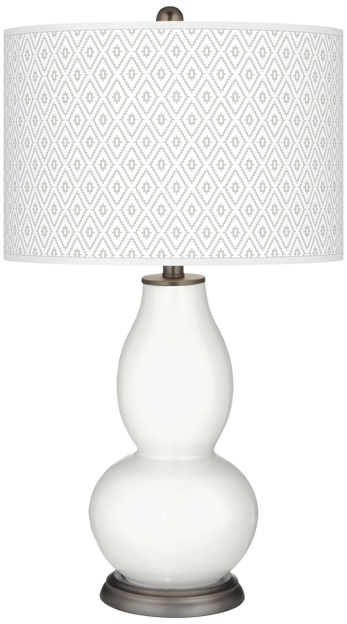 Image Winter White Diamonds Double Gourd Table Lamp
