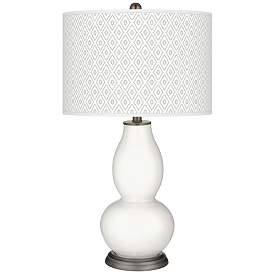 Image1 of Winter White Diamonds Double Gourd Table Lamp