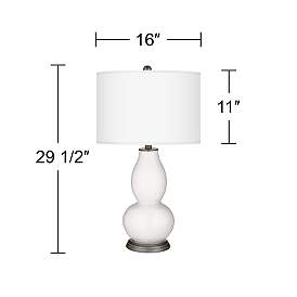 Image4 of Winter White Diamonds Double Gourd Table Lamp more views