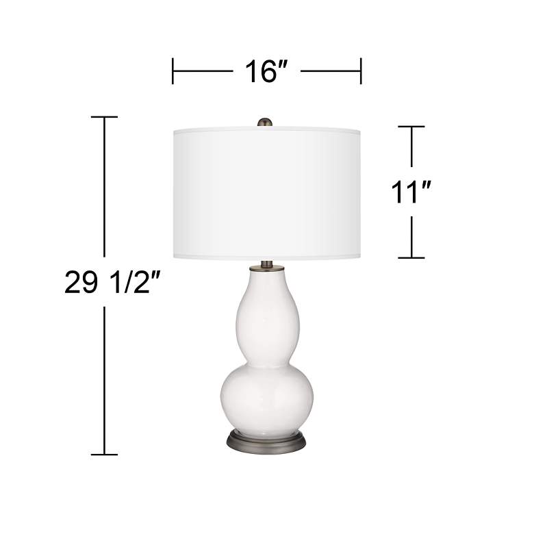 Image 4 Winter White Diamonds Double Gourd Table Lamp more views