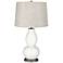 Winter White Digital Lace Shade Double Gourd Table Lamp
