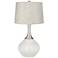 Winter White Digital Lace Shade Spencer Table Lamp