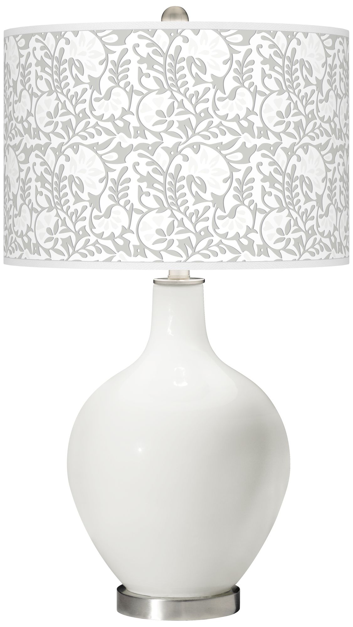 Winter White Gardenia Ovo Table Lamp