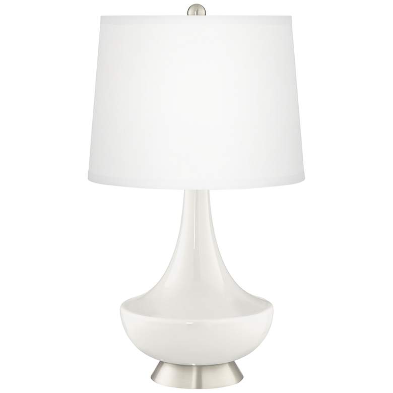 Image 2 Winter White Gillan Glass Table Lamp