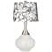 Winter White Graphic Floral Shade Spencer Table Lamp