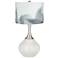 Winter White Gray Palm Leaf Shade Spencer Table Lamp