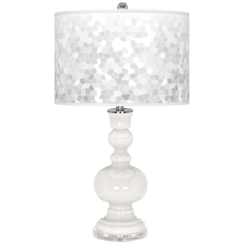 Image 1 Winter White Mosaic Giclee Apothecary Table Lamp