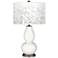 Winter White Mosaic Giclee Double Gourd Table Lamp