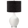 Winter White Ovo Table Lamp w/ Black Scatter Gold Shade