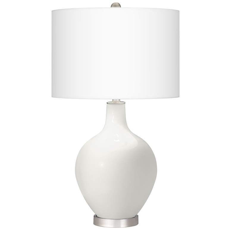 Image 2 Winter White Ovo Table Lamp With Dimmer