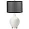 Winter White Ovo Table Lamp with Organza Black Shade