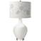 Winter White Rose Bouquet Ovo Table Lamp