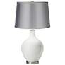 Winter White - Satin Light Gray Shade Ovo Table Lamp