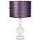 Winter White - Satin Purple Zig Zag Shade Apothecary Lamp