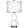 Winter White Sheer Double Shade Double Gourd Table Lamp