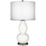 Winter White Sheer Double Shade Double Gourd Table Lamp