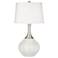 Winter White Spencer Table Lamp with Dimmer