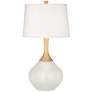 Winter White Wexler Table Lamp with Dimmer