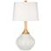 Winter White Wexler Table Lamp with Dimmer