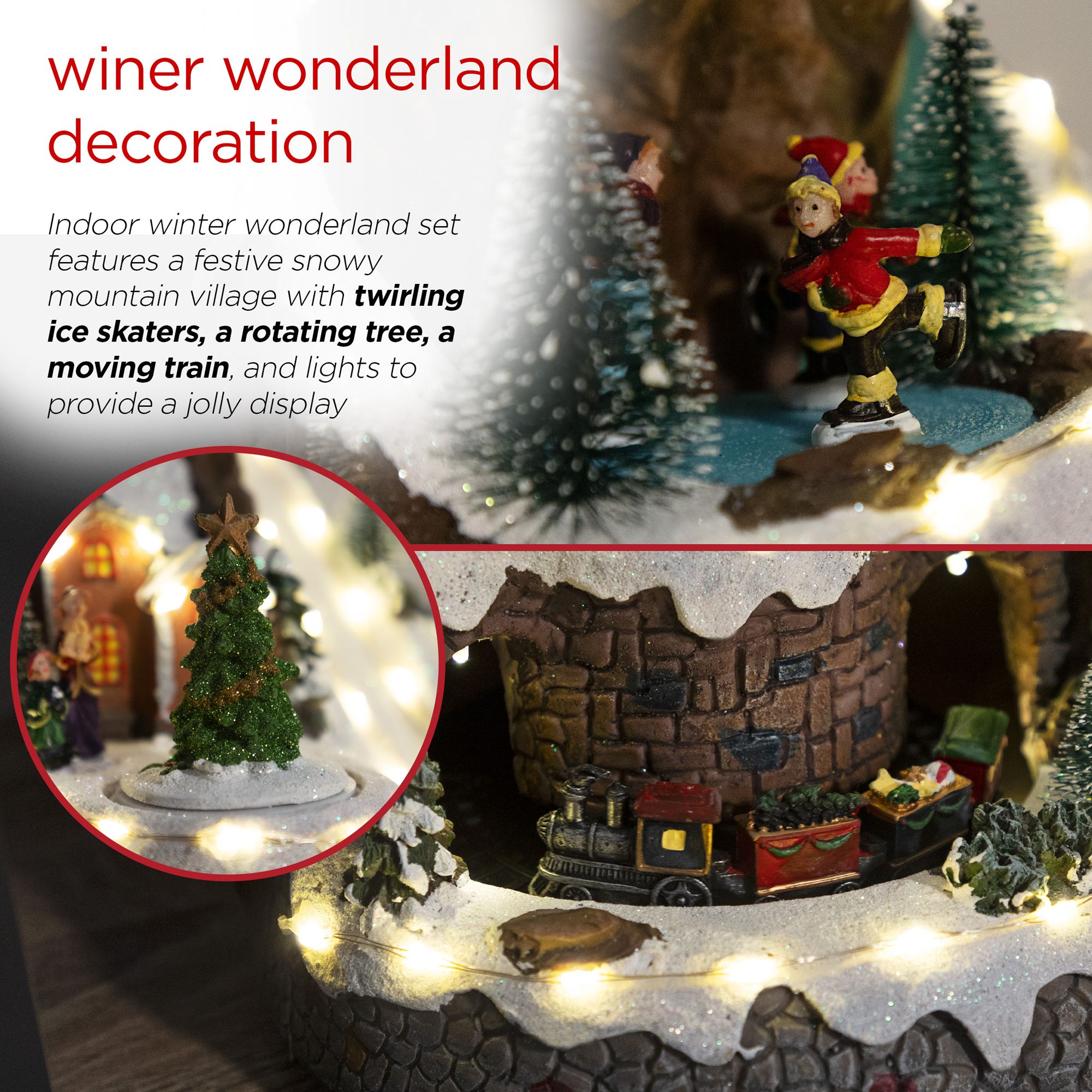 Winter Wonderland 18" High Animated Set with LED Light and Music