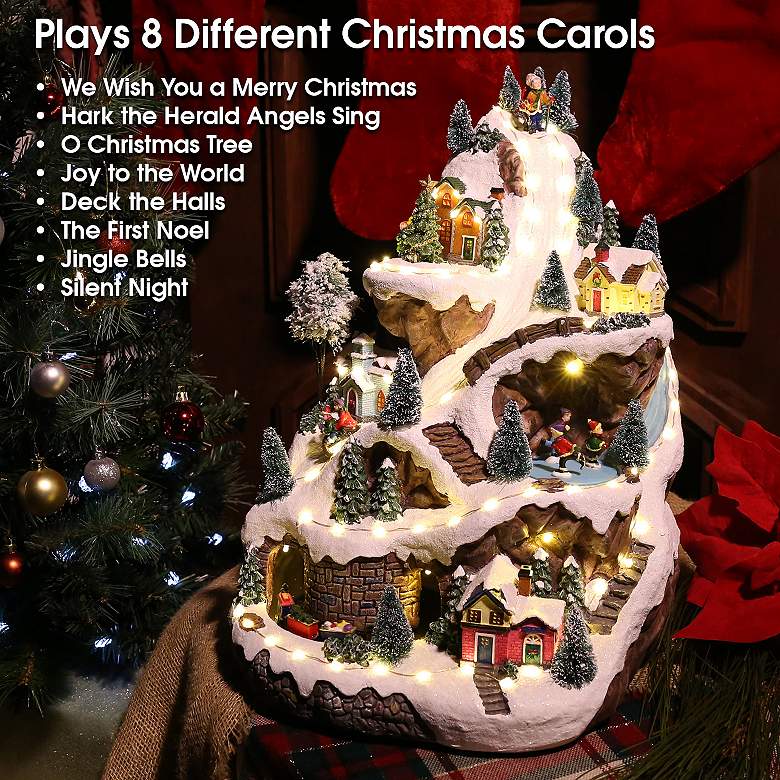 Image 3 Winter Wonderland 18" High Animated Set with LED Light and Music more views