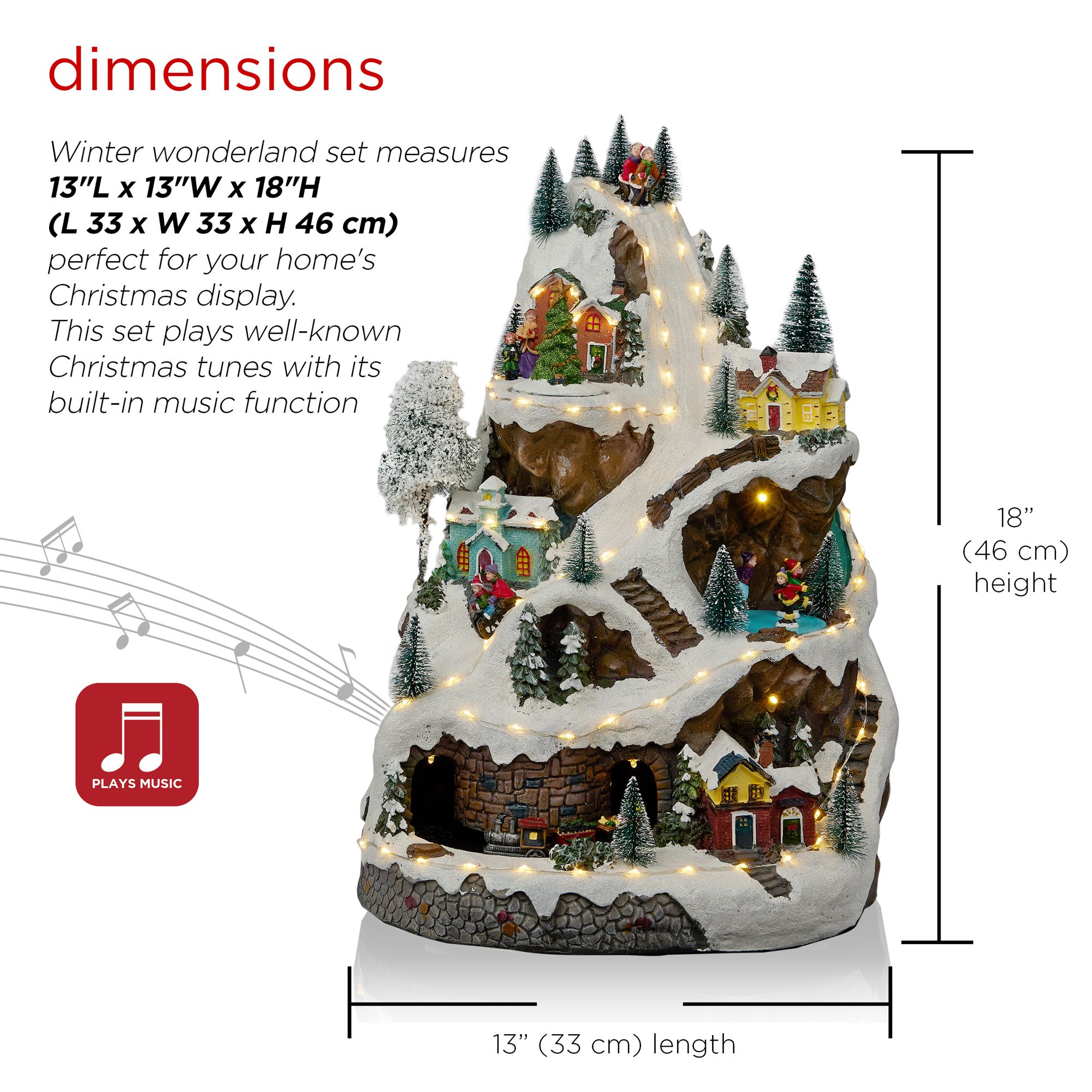 Winter Wonderland 18" High Animated Set with LED Light and Music