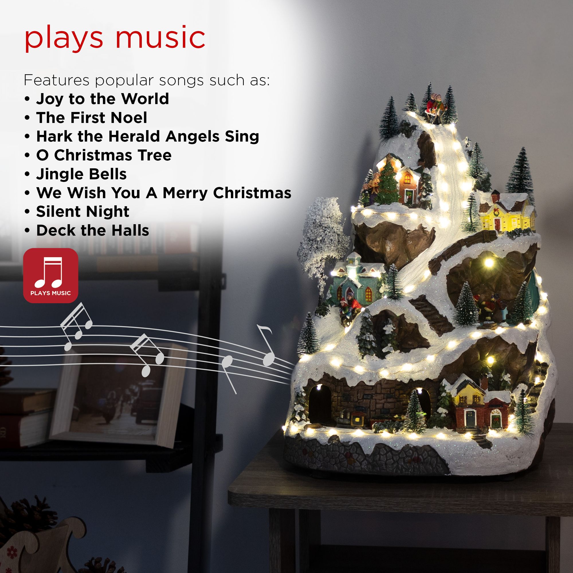 Winter Wonderland 18" High Animated Set with LED Light and Music