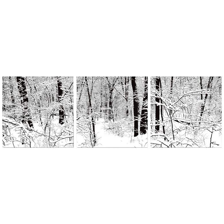 Image 1 Winter Woods Print Triptych Wall Art