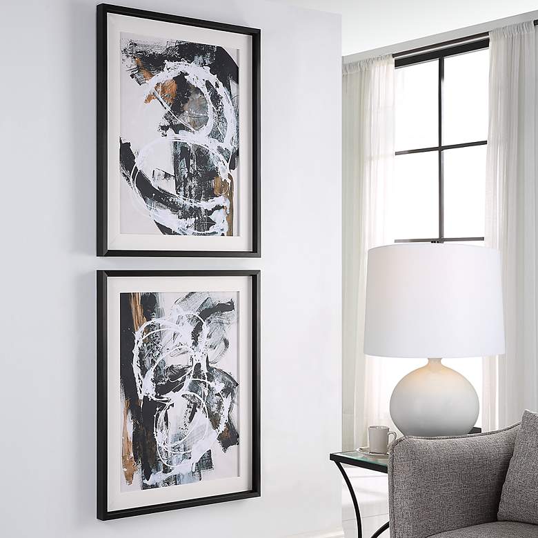 Image 3 Winterland 38 3/4" High 2-Piece Framed Printed Wall Art Set more views