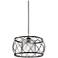 Wire Cage 14" Metal and Clear Glass Pendant Light