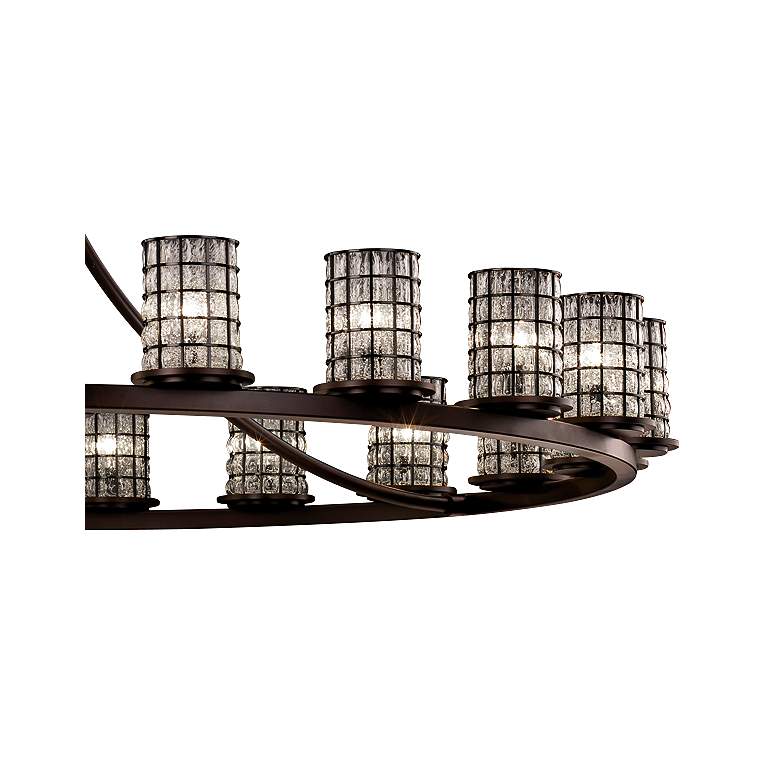 Image 3 Wire Glass Dakota 60" W Dark Bronze 21-Light Chandelier more views