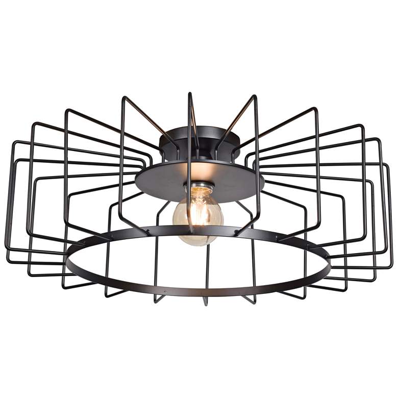 Image 2 Wired 23 1/4" Wide Black LED Ceiling Light