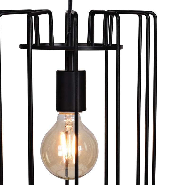 Image 3 Wired 9" Wide Black LED Mini Pendant more views