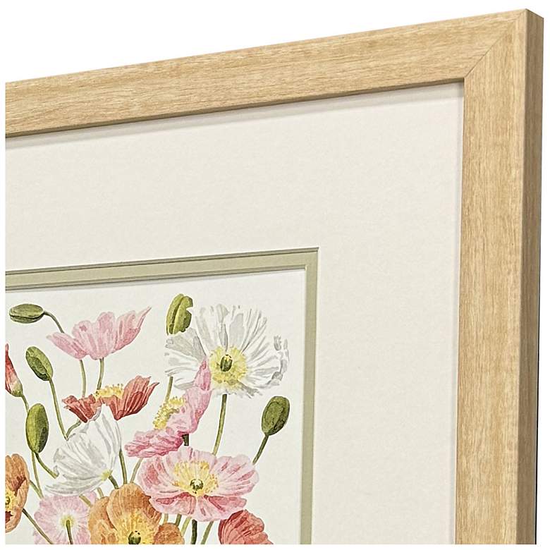Image 3 Wiry Poppies 15"W x 17"H Modern Framed Art Set of 2 more views