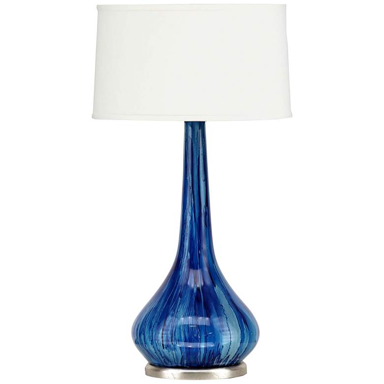 Image 2 Wish 33 inch High Blue Ceramic Vase Table Lamp