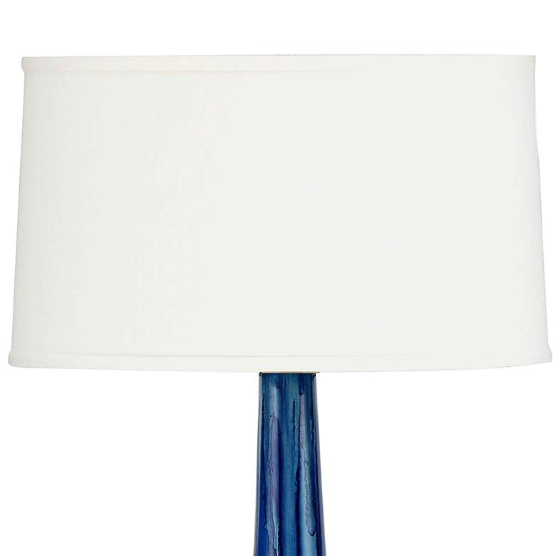Image 3 Wish 33 inch High Blue Ceramic Vase Table Lamp more views