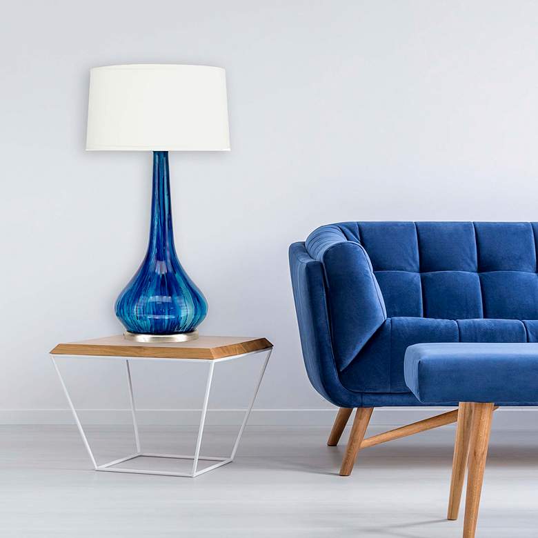 Image 5 Wish 33" High Blue Ceramic Vase Table Lamp more views