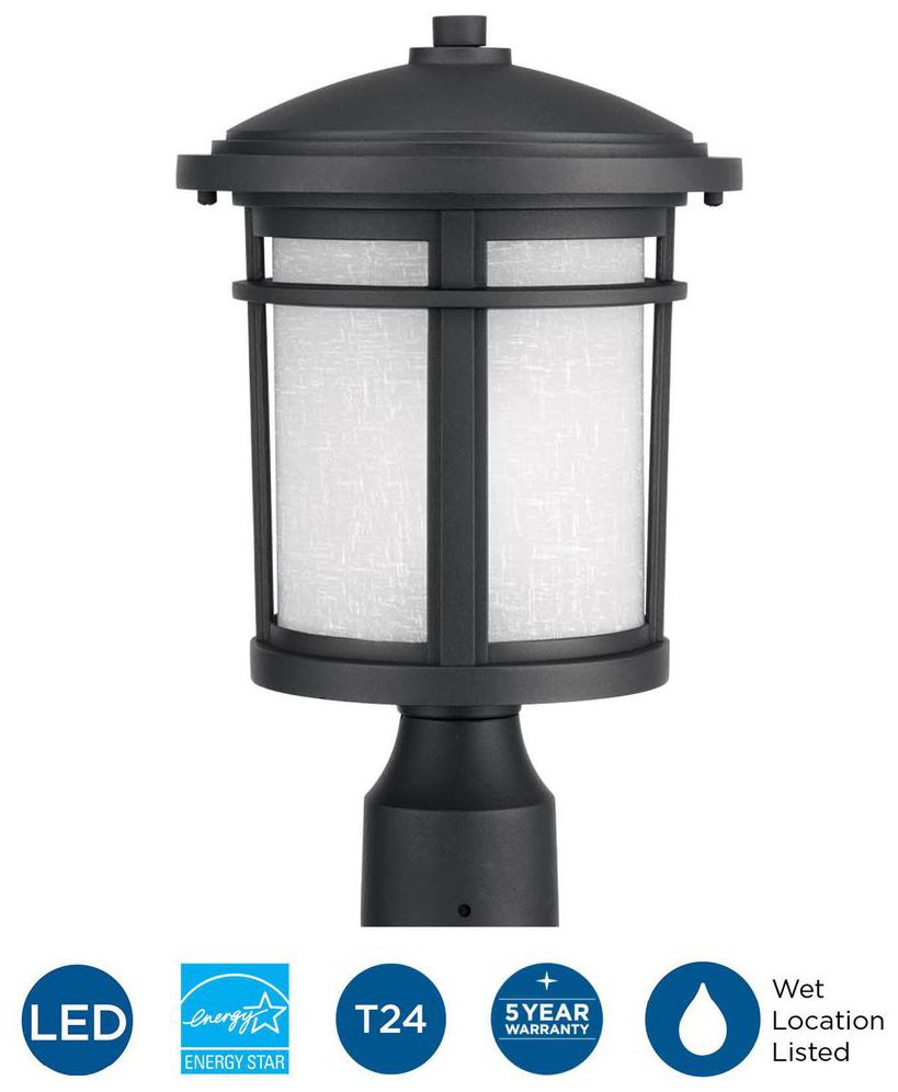 Image 3 Wish Collection One-Light LED Post Lantern more views