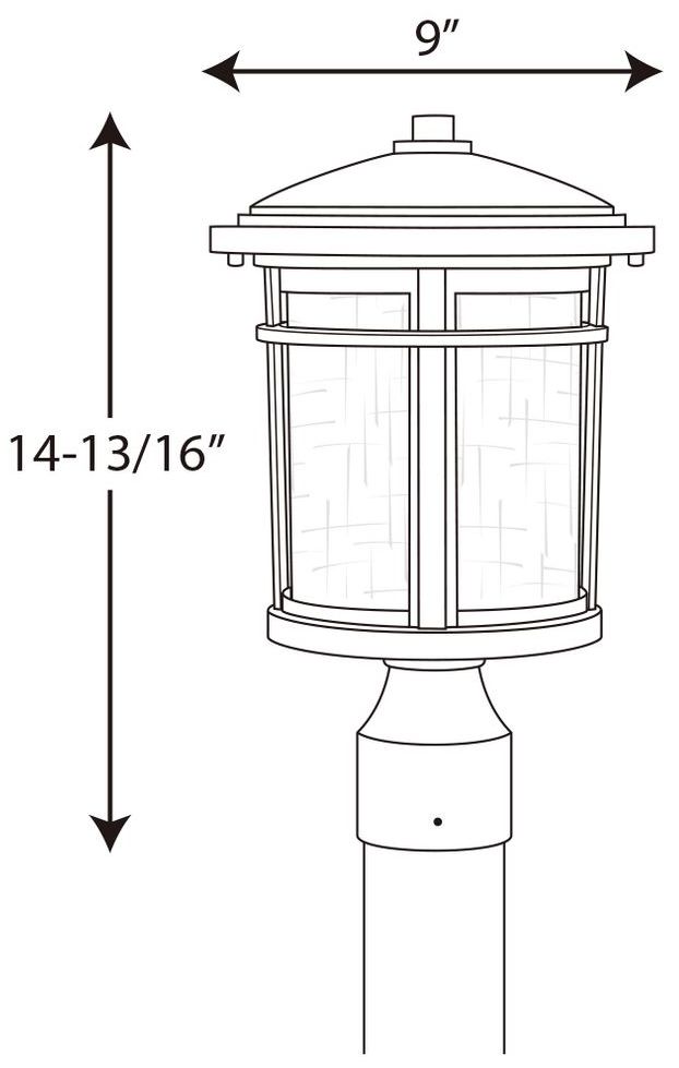 Image 5 Wish Collection One-Light LED Post Lantern more views