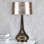 Wish Gray Ceramic Vase Table Lamp